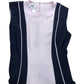 Colourblock Midi Dress UK8 Women's Sleeveless Pink Navy Fit Flare