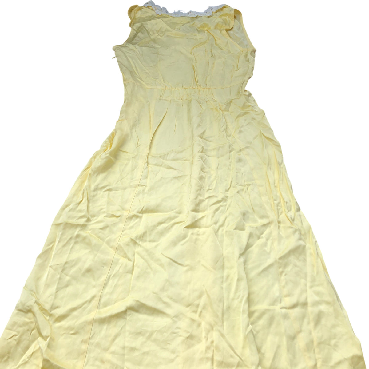 Baukjen Yellow Lace Detail Dress UK12 Women's Lightweight Summer Style