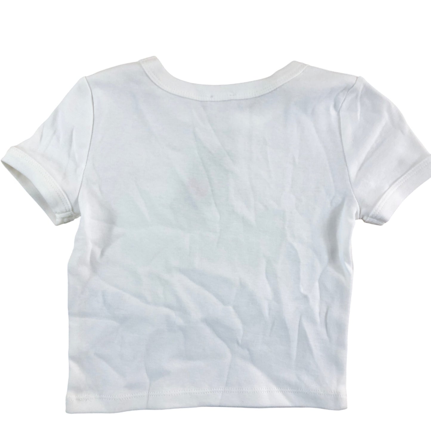 River Island White T-Shirt 5-6 Years Casual Kids Paradis Print Short Sleeve
