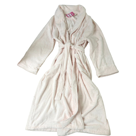 The White Company Women's Pink Robe Soft Cotton Bathrobe Nightwear 14