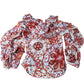 Branded Floral Print Blouse  Women's Lightweight Polyester Long Sleeve UK8