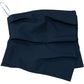 River Island Black Strapless Top UK10 Women's Pleated Design Lightweight Fashion
