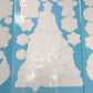 Merry Christmas Window Cling Set S02 Snowflake 9 Sheets