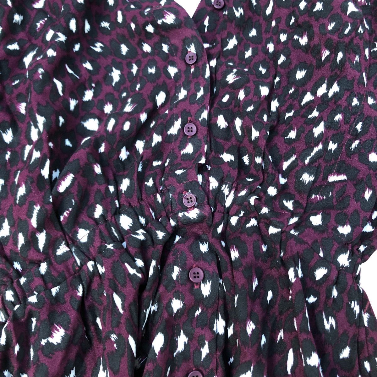 Baukjen Leopard Print Dress UK6 Women's Long Sleeve Viscose Flowy Maxi