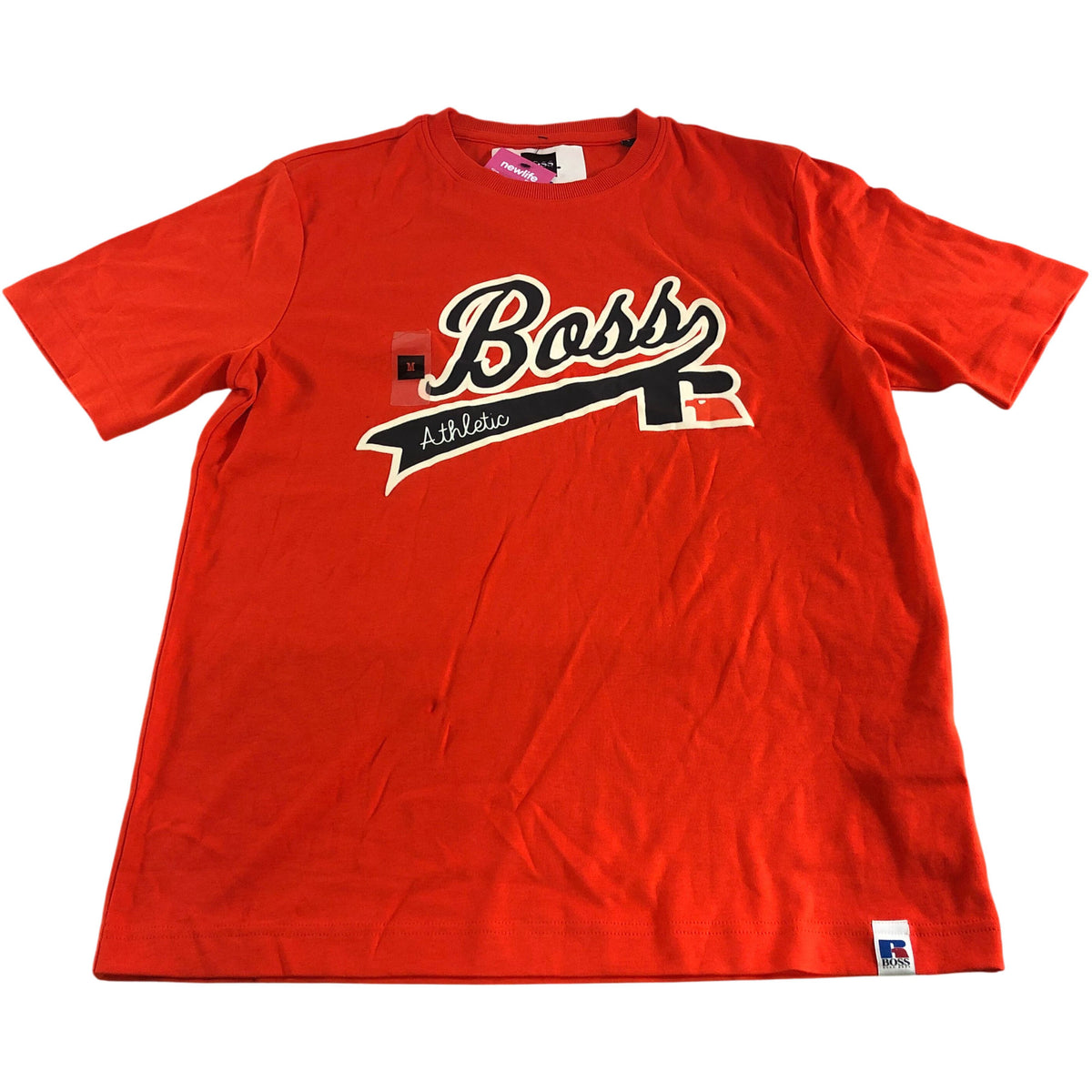 BOSS Athletic T-Shirt Size Medium Men's Short Sleeve Crew Neck Orange