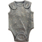 John Lewis Organic Cotton Baby Bodysuit 0-3 Months 3lb Blue Stars Sleeveless