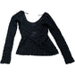 River Island Black Lace Body Top and Skirt Set Size 8