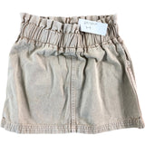 Girls Denim Skirt Size 7-8 Beige Casual Elastic Waist Summer Fashion