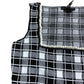 River Island Checked Fit Flare Top UK XS Women's Black and White Peplum