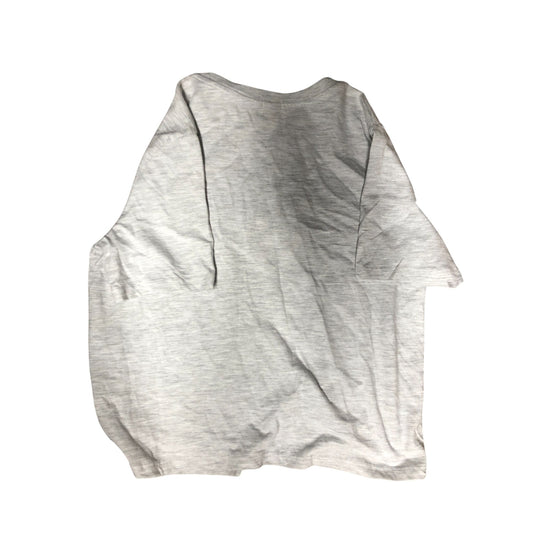 River Island Grey Love Print T-Shirt 11-12Yrs Girls Casual Short Sleeve Top