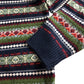 Men's All Over Fair Isle Crew Sweater UK XXL Navy Multi Patterned Knit