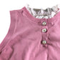 River Island UK8 Women's Pink Layered Ruffle Neck Button Detail Top