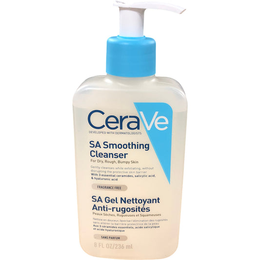 CERAVE SA Smoothing Cleanser 236ml For Dry Rough Bumpy Skin Exfoliating