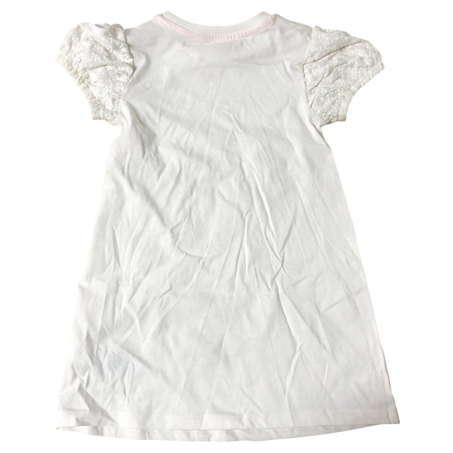 River Island Mini Girls Dress 2-3 Years White Short Sleeve Floral Design