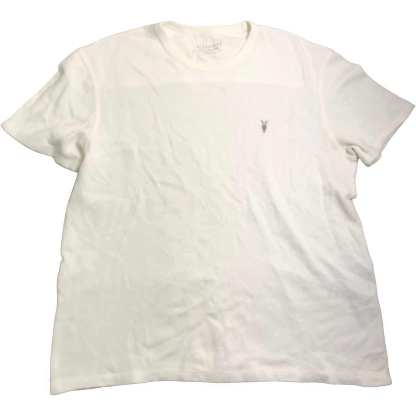AllSaints Men's White Organic Cotton T-Shirt Size M Regular Fit Casual Top