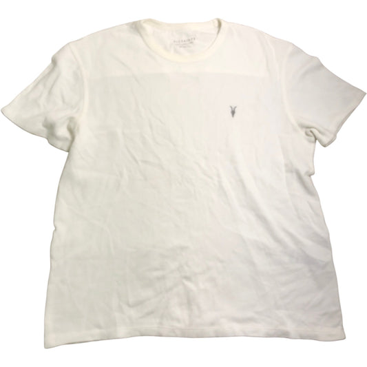 AllSaints Men's White Organic Cotton T-Shirt Size M Regular Fit Casual Top