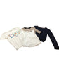 Women's T-Shirts White Striped Navy Blue Lot of 3 Fashion Tops UK6 Bundle