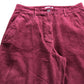 Ella Cord Wide Leg Trousers UK14 Women's Mid Plum Organic Cotton
