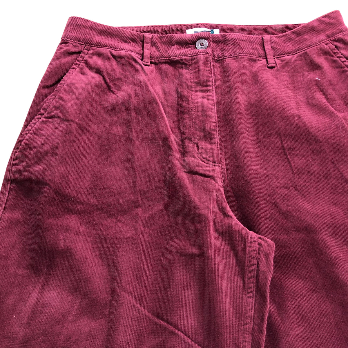 Ella Cord Wide Leg Trousers UK14 Women's Mid Plum Organic Cotton