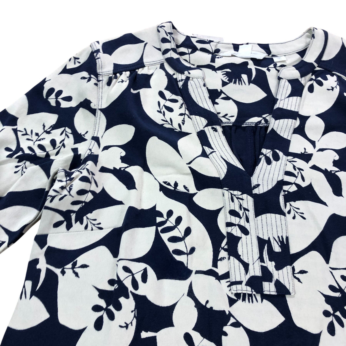 Floral Dress Women's Navy Multi Cotton Long Sleeve
