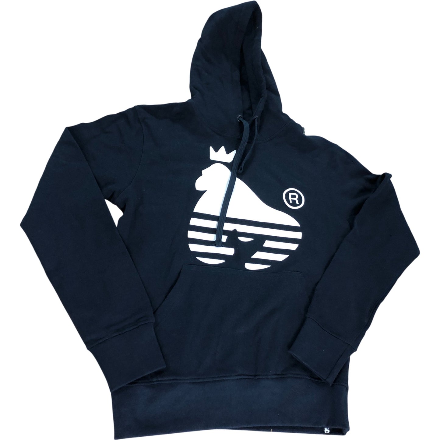 MONEY® Hoodie Size S Men's Navy Blue Cotton Long Sleeve Casual Sweatshirt