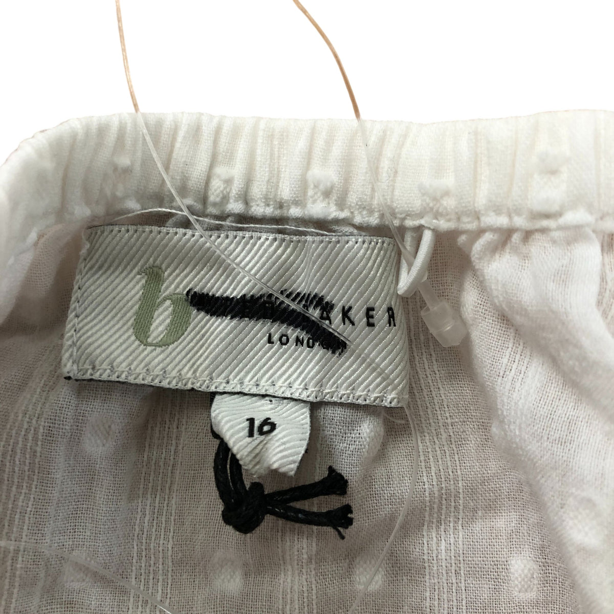 Women's White Embroidered Crop Top Cotton Spaghetti Size 16