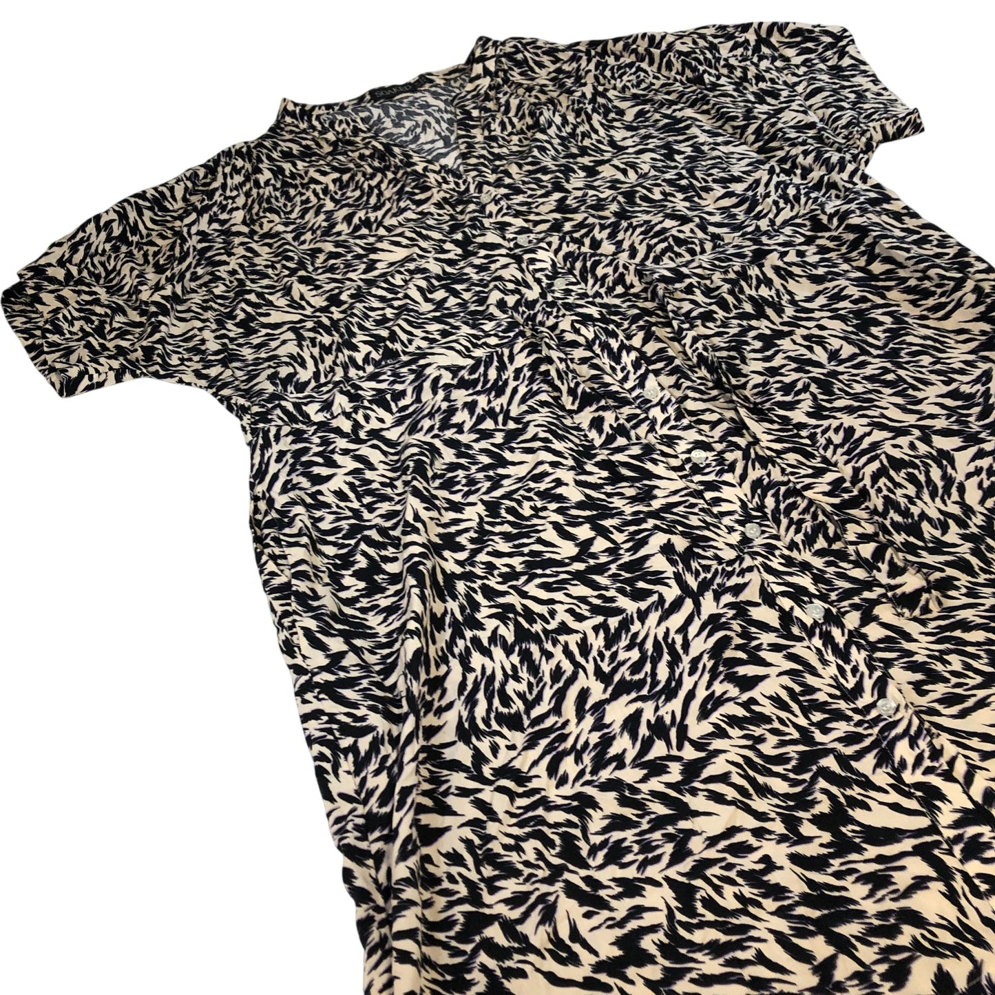 Soaked In Luxury  SLarowe Dress SS Women's Beige Black XL