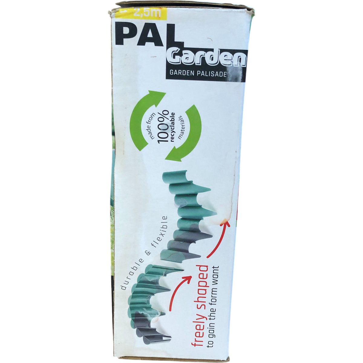 Pal Garden Lawn Edging Border Palisade 2.5m 10 Pcs Brown Fencing