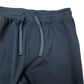 Black Elastic Waist Drawstring Joggers Cuffed Hem Size M