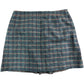 Branded Women's Check Skirt UK16 Wool Blend Green Orange Pleated Style