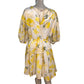 River Island Studios Casual Dress UK14 Women's Relaxed Fit Yellow Floral