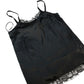 River Island Black Lace Camisole Top UK6 Women's With Floral Detail