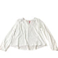 Ava Long Sleeve Trim Top Women's Casual White Cotton UK12
