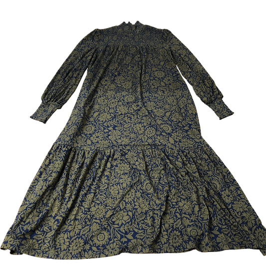 Boden Floral Print Midi Dress Women's Long Sleeve Casual Style UK8