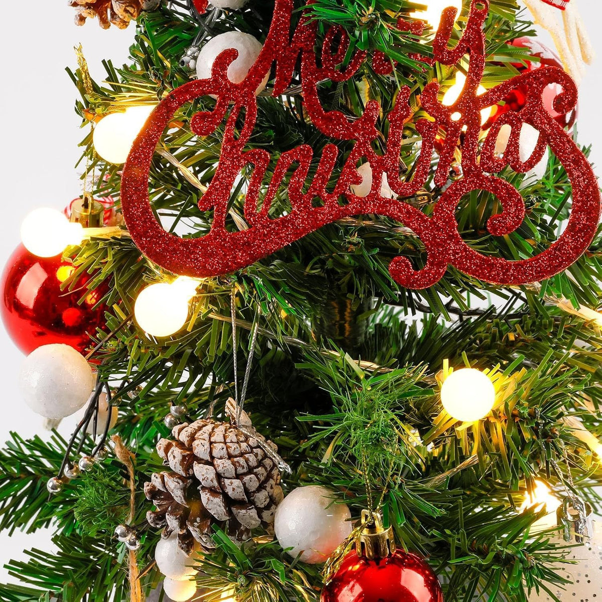 Lit Mini Christmas Tree With Decorations 45cm