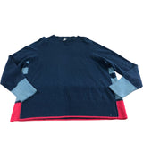 Cora Crew Neck Cashmere Sweater UK14 Women's Navy Multicolour