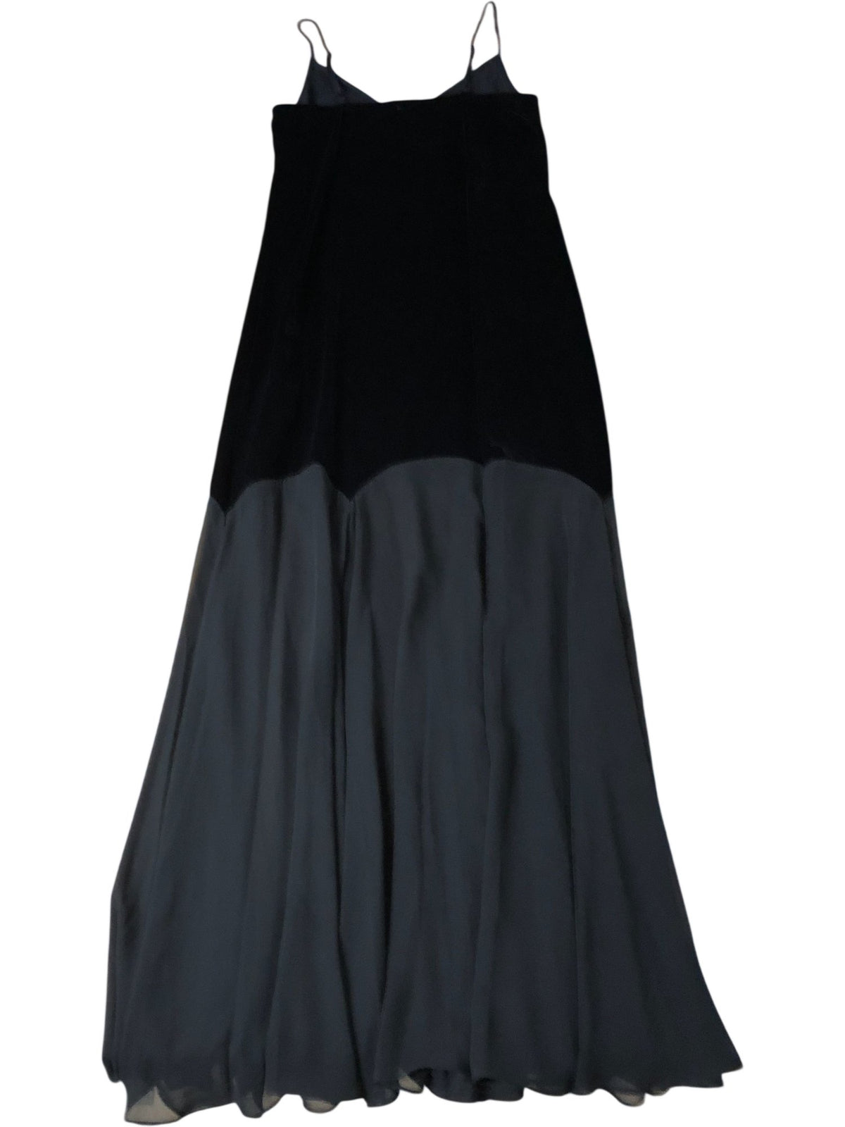 River Island Women's Elegant Black Velvet Maxi Dress Long Length Size 6