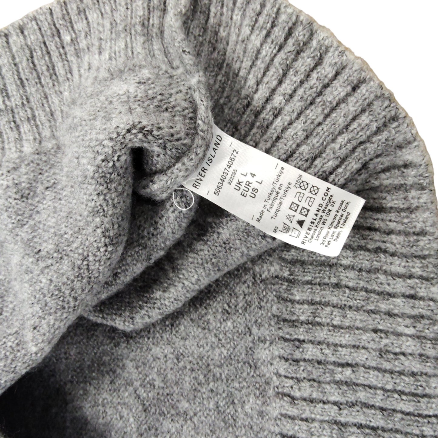 River Island Grey V Neck Cropped Vest Top Size 4 Womens Layered Look