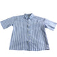 River Island Short Sleeve Striped Shirt UK7-8 Years Boys Light Blue