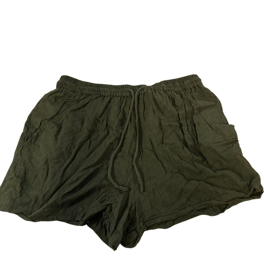 River Island Women's Olive Green Split Hem Shorts Lightweight Medium UK12-14