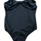 RIVER ISLAND Black One Piece UK15-16 Girls Velvet Bow Detail