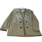 River Island Double Breasted Blazer UK12 Women's Beige Faux Leather