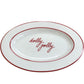 Holly Jolly Serving Platter And Bowl Set Red Trim Dishware Home Décor