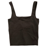 Weekday Soft Stretch Top XXS Women's Brown Activewear Tank Top