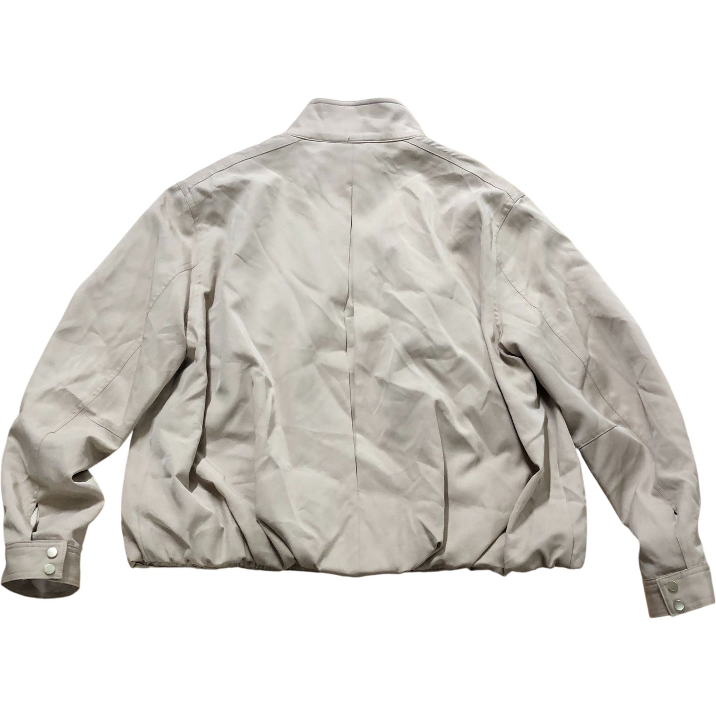 Neutral Cropped Boucle Bomber Jacket Size S