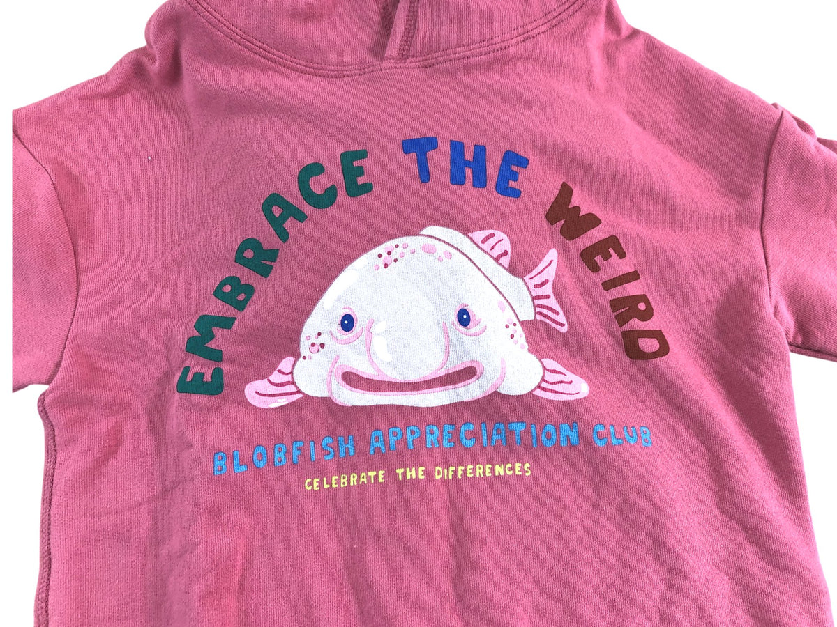 PINK Blobfish Hoodie Girls Graphic Print Long Sleeve KIDS