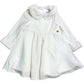 Angel & Rocket Girls White Dress 9-12 Months Faux Fur Trim Long Sleeve Elegant
