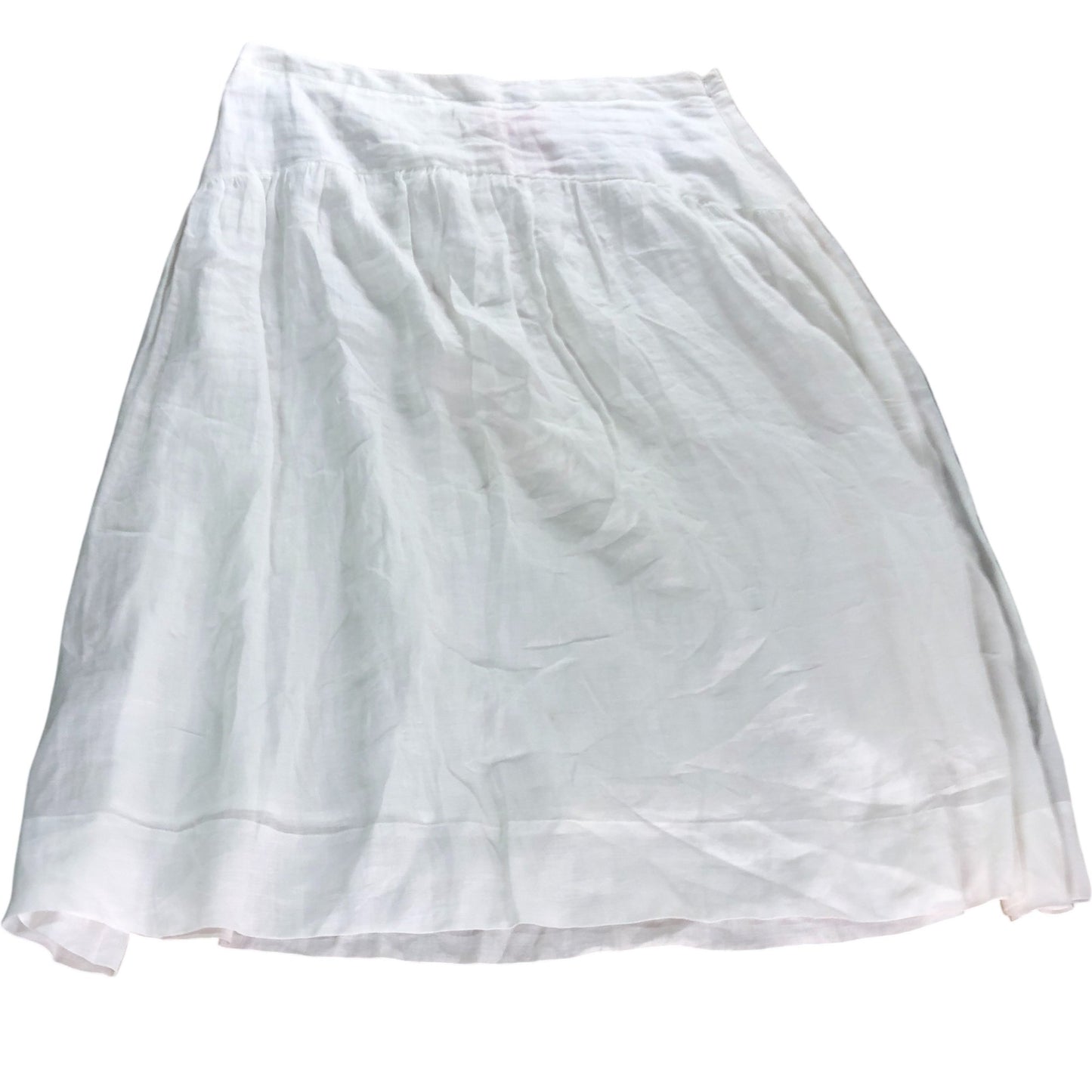 Branded White Drop Waist Midi Skirt - Size 18