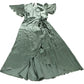 Rewritten Florence Waterfall Dress Size 12 Women's Sage Green Satin