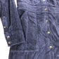 Corduroy Shirt Dress UK14R Women's Long Sleeve Dark Navy